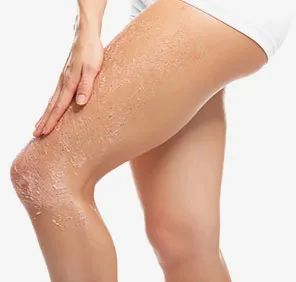 Body polish treatment for legs.
