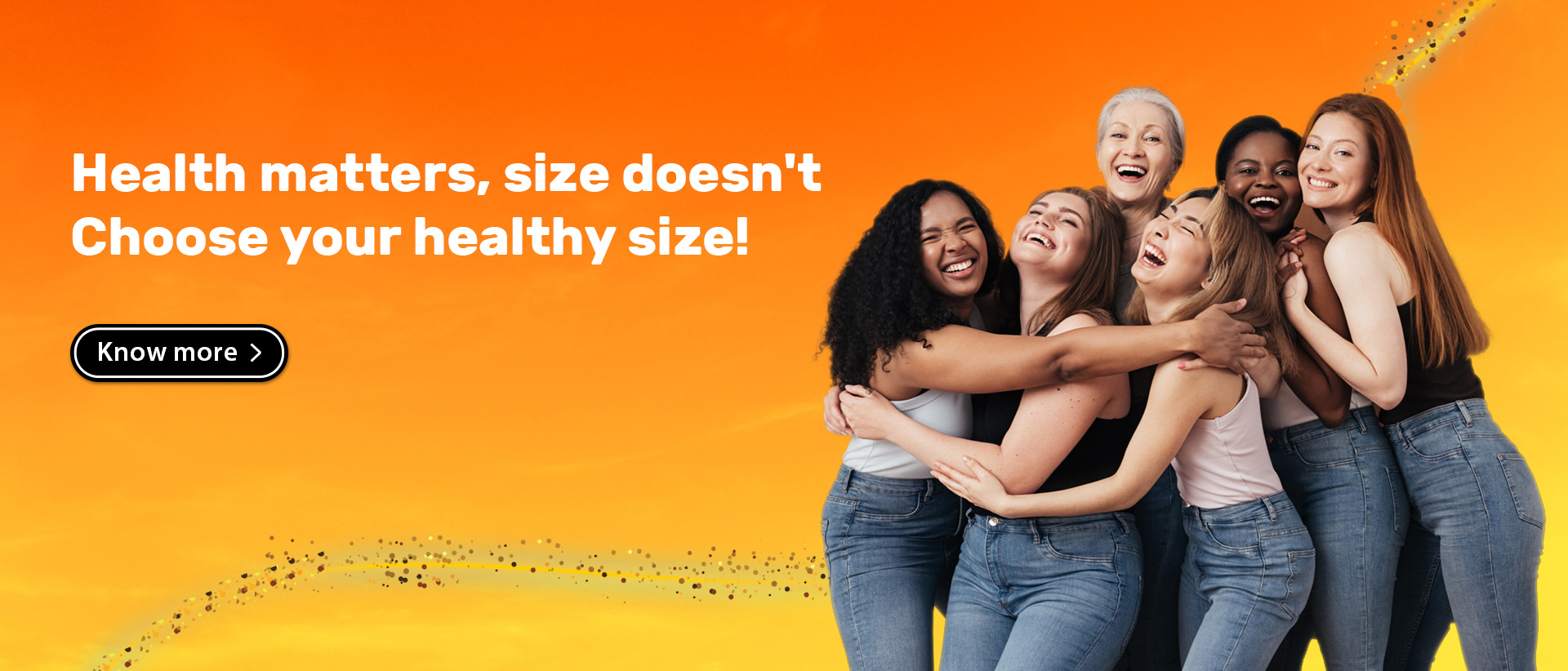 Group of women with diverse body types - weight management program in Hyderabad.