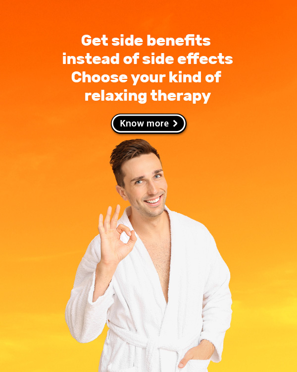 A man looking refreshed after a relaxation therapy.